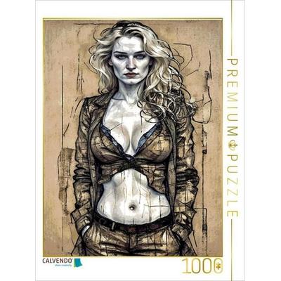 CALVENDO Puzzle Die stille Intensität, inspiriert von Egon Schiele | 1000 Teile Lege-Größe 64x48cm Foto-Puzzle für glückliche Stunden