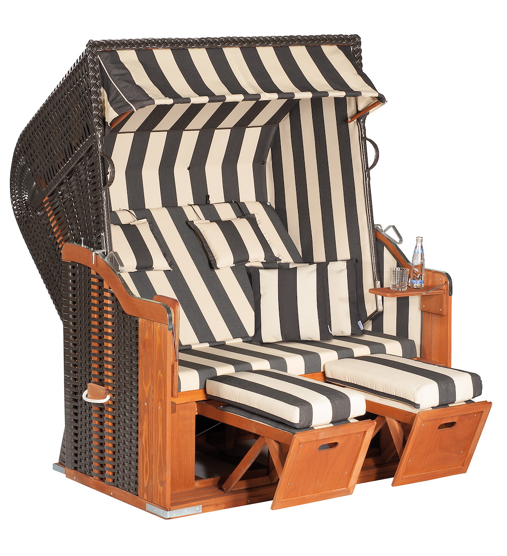 MUESING Strandkorb Rustikal 250XL PLUS PVC-KS anthrazit, Nord.Fichte 16884450