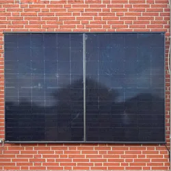 WandPV Premium mit Einlegeschienen und schwimmender Lagerung für 2 x PV-Module waagerecht