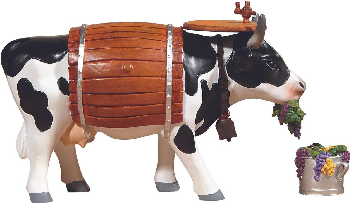 Cowparade Clarabella the Wine Cow Medium Tafeldecoratie