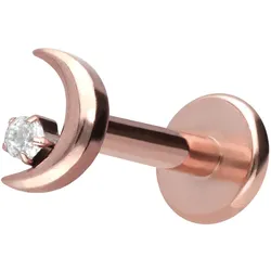 Titan Labret mit Innengewinde MOND + KRISTALL