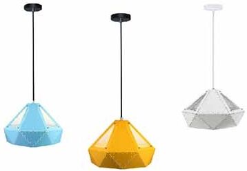 V-Tac Vt-7310 Lampadario A Sospensione 1mt E27 In Metallo Forma Prisma Colore Bianco Ip20 - Sku 3948