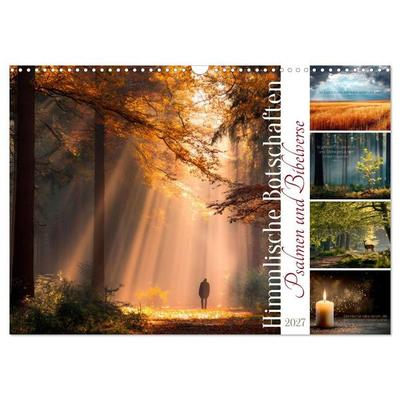 Psalmen und Bibelverse - Himmlische Botschaften (Wandkalender 2027 DIN A3 quer), CALVENDO Monatskalender
