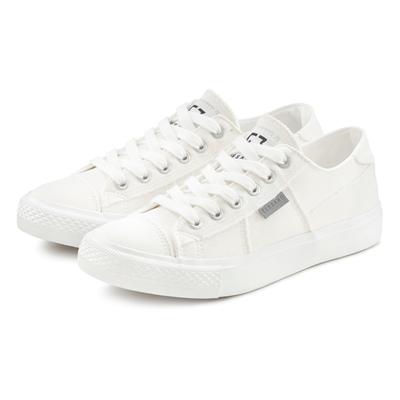 Sneaker ELBSAND "Schnürschuh, Stoffschuhe, Textilschuhe, Turnschuh, Freizeitschuh", Damen, Gr. 36, Textil, weiß, Obermaterial: 100% Textilmaterial. Decksohle: 100% Textilmaterial. Futter: 100% Textilmaterial. Laufsohle: 100% Synthetik, unifarben,...
