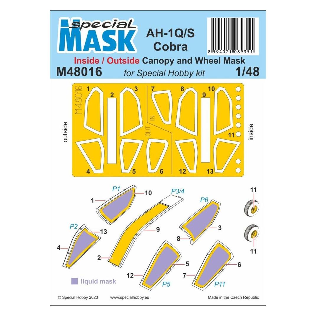Special Hobby AH-1Q/S Cobra MASK 1/48 (M48016)