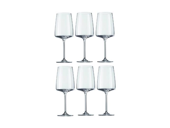Rotweinglas SCHOTT-ZWIESEL Schott Zwiesel Rotweinglas Sensa 66 , transparent, H:24,3cm Ø:9,4cm, Kristallglas, Trinkgefässe, Rotweinglas, 6 teilig