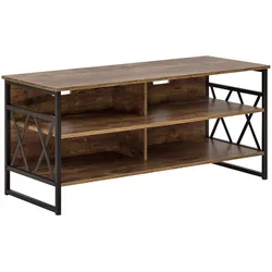 TV-MÖBEL Dunkelbraun, Schwarz CARLISLE 51/120/57 cm