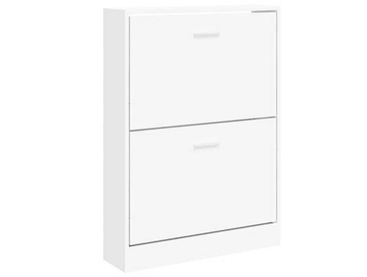 Remise Meuble Entrée/Couloir - Blanc - Meuble à chaussures - Blanc - 59x17x81cm - Bois d'ingénierie_pnq99k