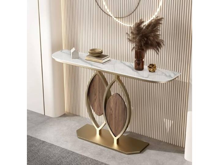 MDEUFYWEGB Eingangstisch im modernen Stil; schmaler Konsolentisch. Tisch mit Metallgestell im Eingangsbereich, schmaler Flurtisch, schlichter Sofatisch.(B,80cm/31.5 in)