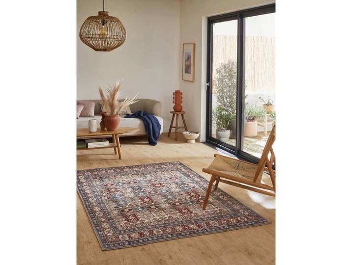 Tapis Vintage - NAZAR RUGS - Carry - 120x170 cm - Multicolore - Effet Usé