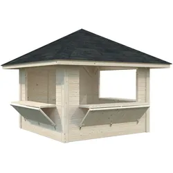 Palmako Marktstand Bianca 8,3 m2 Set 106 - 28 mm naturbelassen