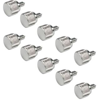 InLine 10er Pack silberne Rändelschrauben für Gehäuse (ATS12-S)
