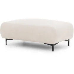 POLSTERHOCKER Cardea in Bubble-Optik aus weichem Creme Strukturstoff mit hohem Sitzkomfort