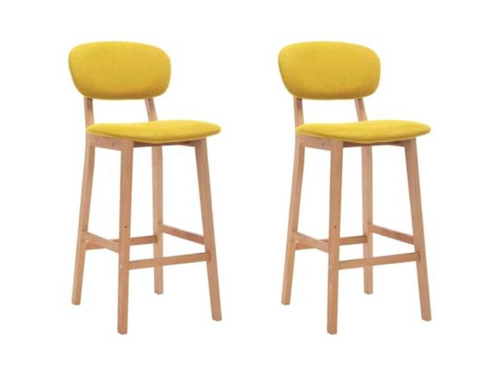 Makastle Barhocker 2 STK. Senfgelb Stoff