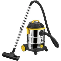 Perfecto, Industriestaubsauger, Profi Nass- und Trockensauger, 1200 W, 25 L Edelstahltank, HEPA-Filter, Blasfunktion, Teleskoprohr (Nass-Trockensauger)