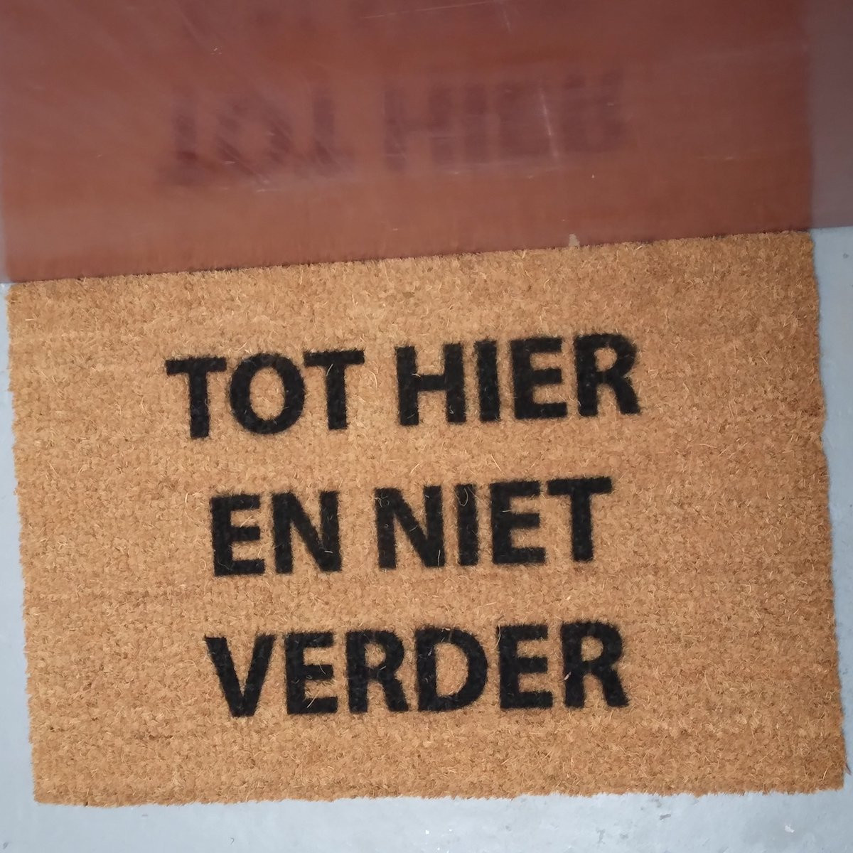 MadDeco Kokos deurmat Tot hier en niet verder - 60 x 40 cm