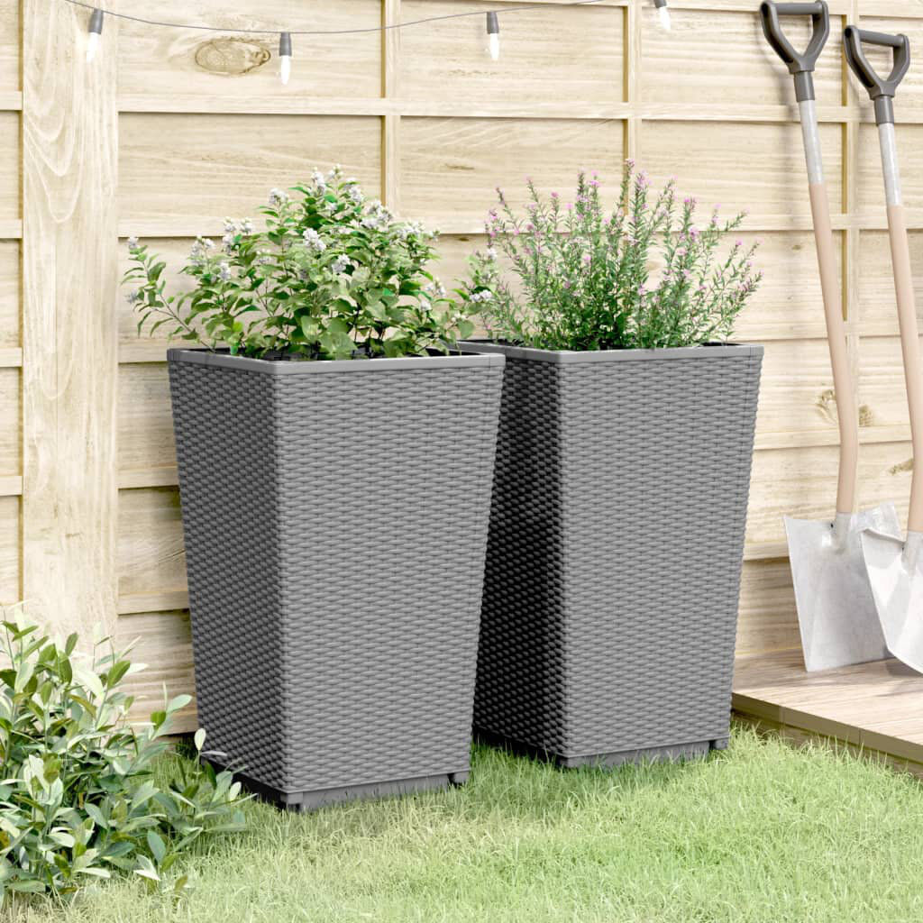 Latitude Run Aishini Outdoor Pot Planter Light Grey 57cm H X 32.5cm D