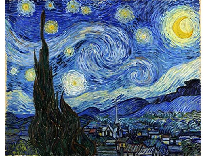 Wizardi 5D DIY Diamant Schilderij kit Star Night 48*38 cm WD120