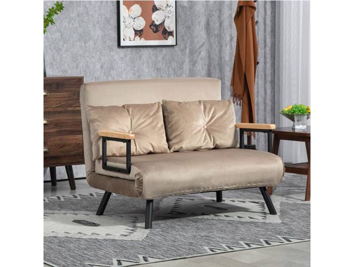 SENVIRO fauteuil lit une place dossier réglable cinq positions 102x73x81cm marron