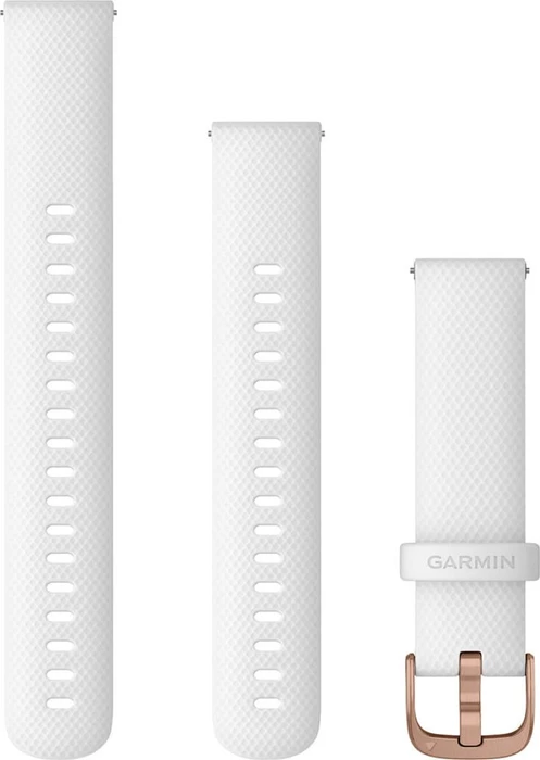 Garmin Quick Release (18 mm) Silikon, White - Rose Gold
