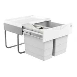 Hailo Abfallsammler 3644702 TR Swing Raumspar-Tandem-S 18 + 12 Liter