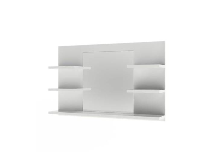 Vicco Badspiegelschrank Wilbur , Weiß 78 x 50 cm 5 Ablagefächer · Spiegel und Stauraum kombiniert · Praktische Wandlösung · Für Kosmetik & Badutensilien