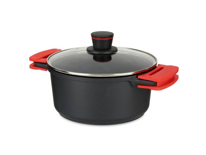 Kinvara Topf Molten Ø 25 cm mit Deckel, Schwarz, Metall, Kochgeschirr, Töpfe, Diverse Spezialtöpfe