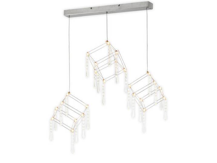 Näve Lampe à suspendre ARANEUS 80x15\,5cm blanc chaud chrome 6117942