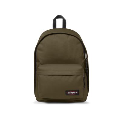 Freizeitrucksack EASTPAK "OUT OF OFFICE", Gr. B/H/T: 29,5cm x 44cm x 22cm, grün (army olive), Polyester, Basic, Rucksäcke Freizeitrucksack, Unisex Cityrucksack, Schulrucksack mit Logo-Aufnäher & 14" Laptopfach