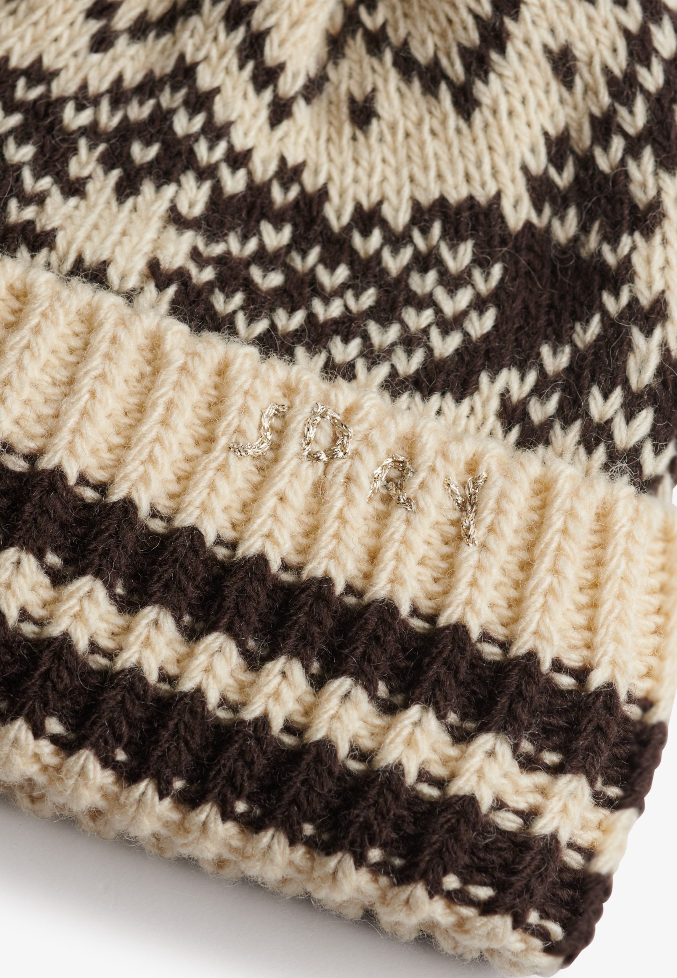 Strickmütze SUPERDRY "OUTDOORS BEANIE HAT", Damen, beige (natural cream), Strick, Materialmix, gemustert, meliert, Mützen Strickmütze, Materialmix