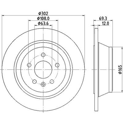 Hella Bremsscheibe [Hersteller-Nr. 8DD355119-151] für Volvo