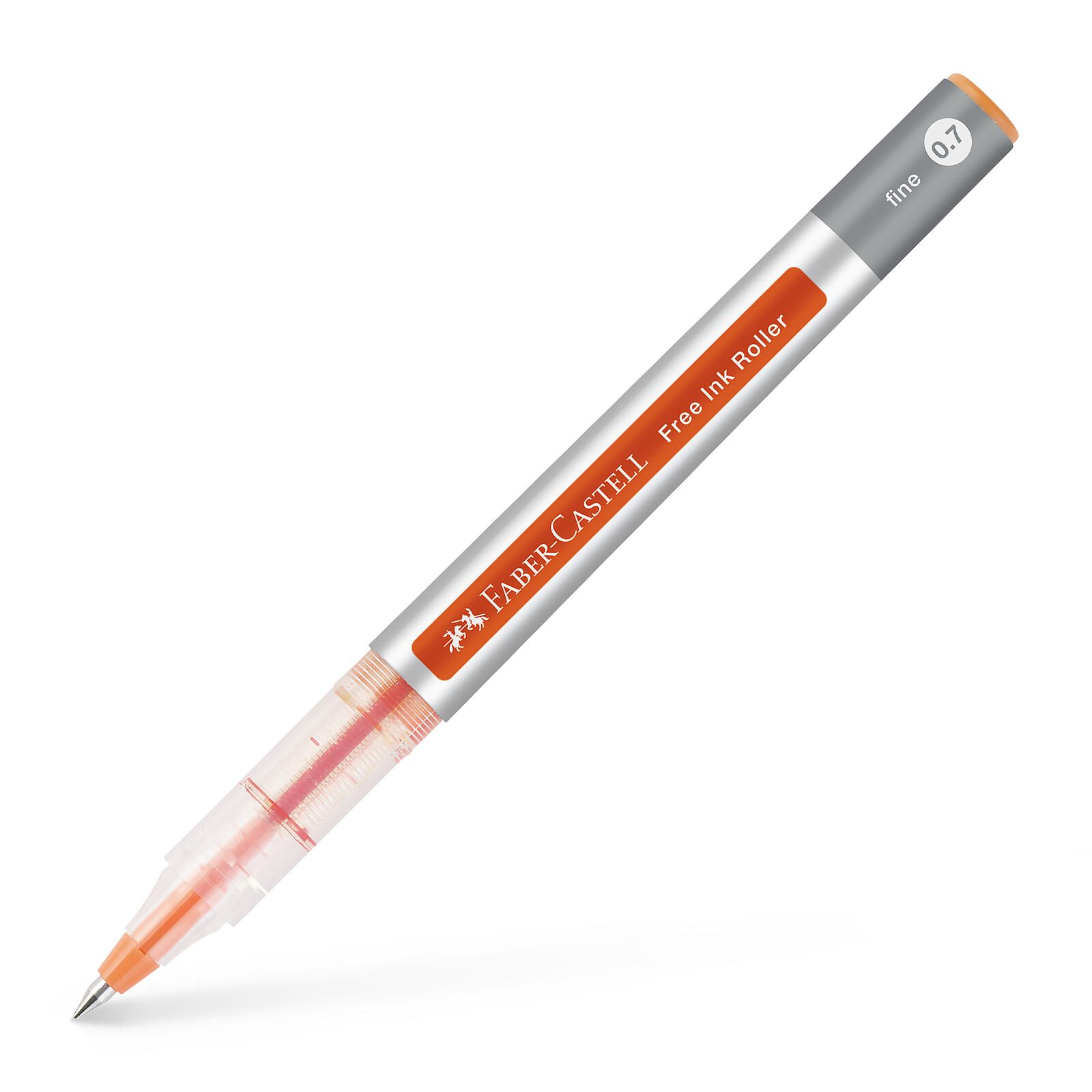 FABER-CASTELL Free Ink Tintenroller grau 0.7 mm Schreibfarbe: Orange 348115