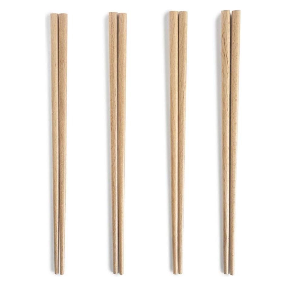 Ibili Essstäbchen 8 Stück Madera 24 cm Traditionelles Esswerkzeug für die asiatische Küche (49410405)