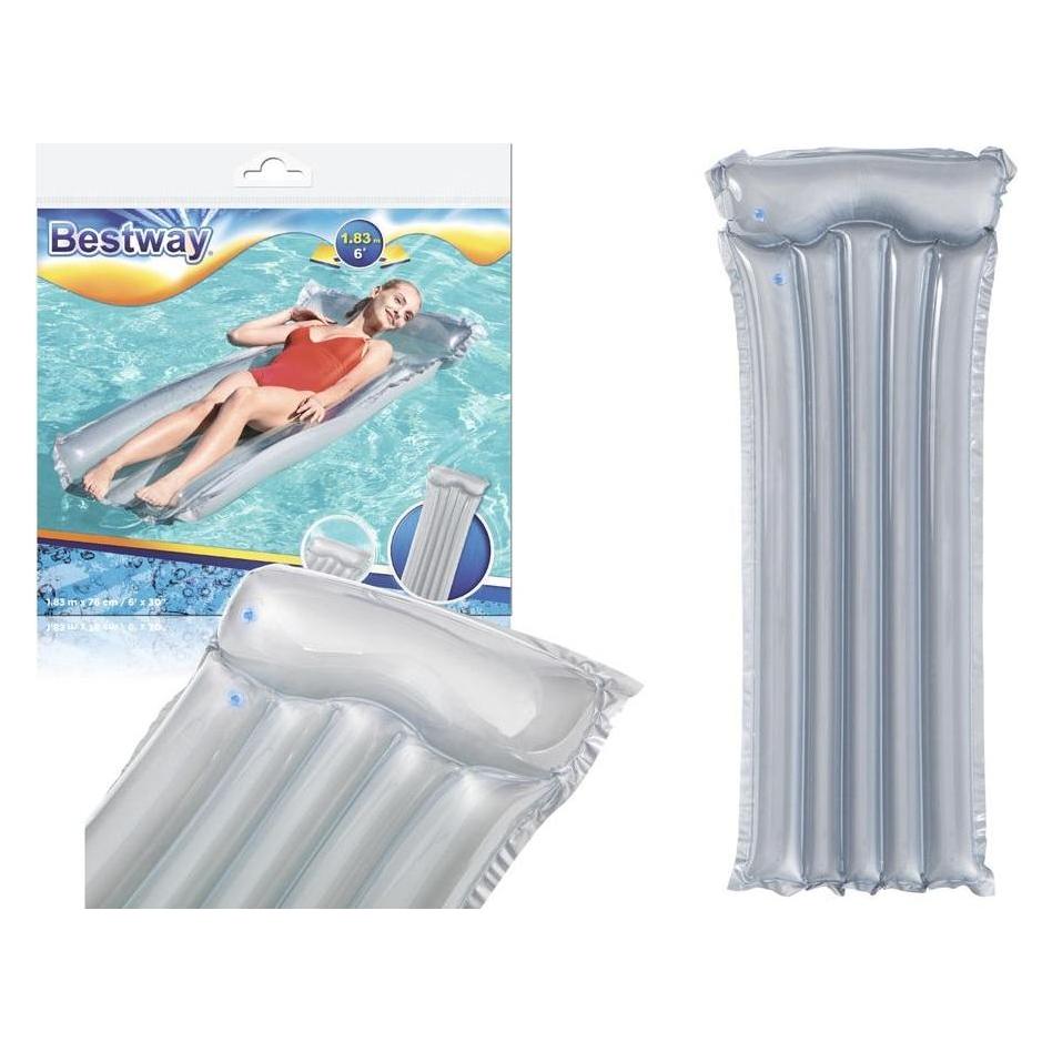 Bestway Aufblasbare Schwimmmatratze, grau 183x76cm (48020600)