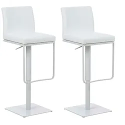 CLP 2er Set Barhocker Panama Kunstleder weiß/weiß