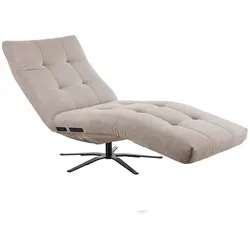 KAWOLA Relaxliege LETICIA motorisch mit Akku Feincord beige