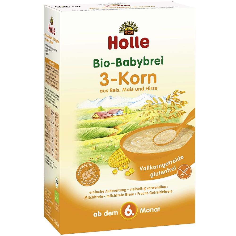 Holle Bio Babybrei 3 Korn 250 g Brei