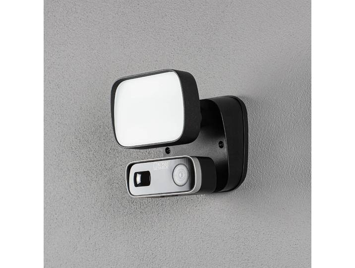 Konstsmide LED-Kameraleuchte Smartlight 7867-750 WiFi 1.000lm Smartlight, dimmbar, schwarz, Metall, Modern, Smart Home Kamera