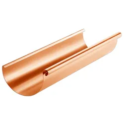 Dachrinne, Regenrinne, Grömo Metallsysteme, Halbrund, Titanzink blank (Ausführung: 250x0.65x2000 mm)