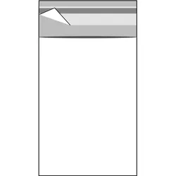 100 Klappenbeutel, wiederverschließbar, OPP-Folie, transparent 70 x 100 mm