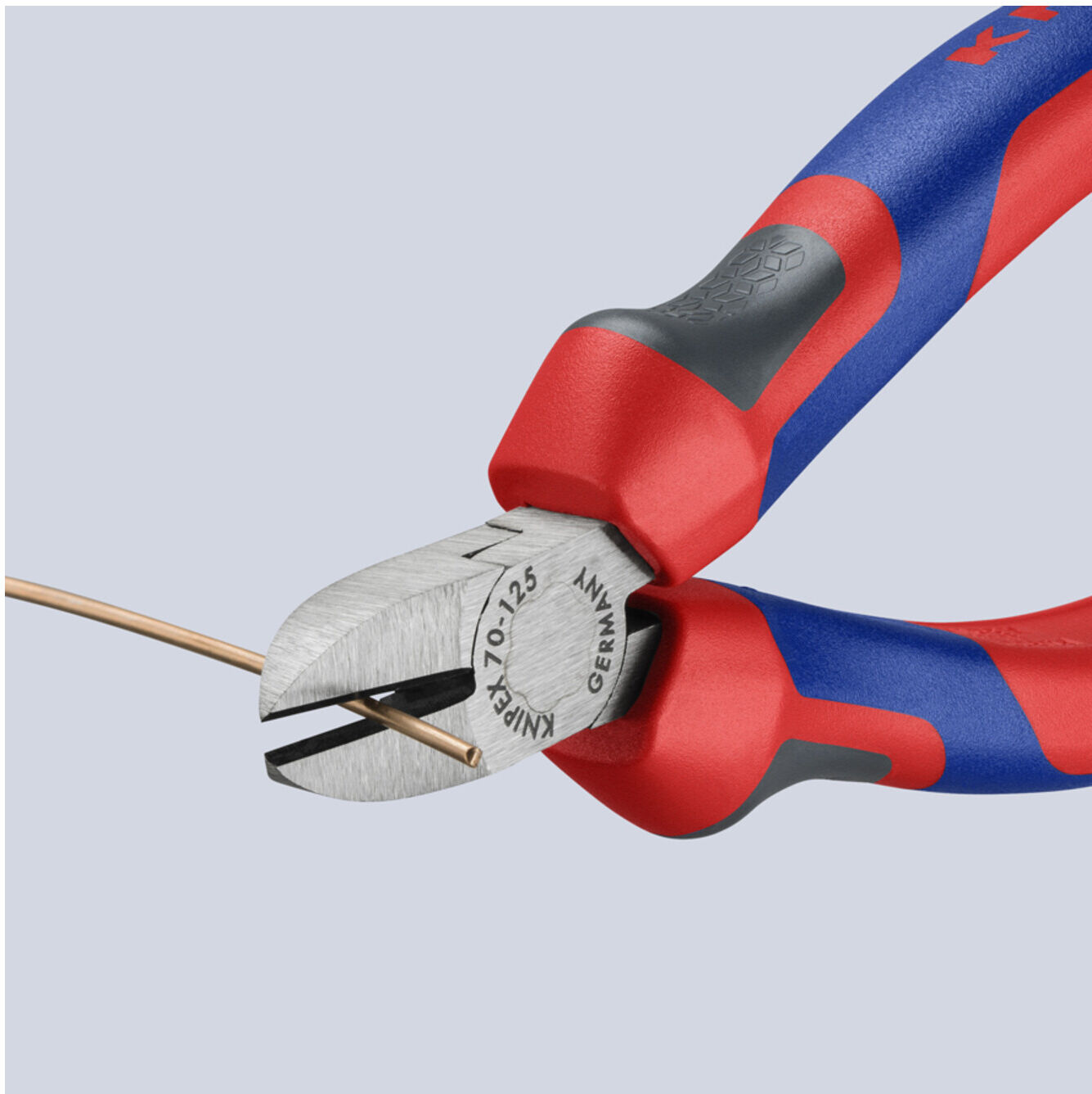 KNIPEX 70 02 125 Seitenschneider mit Comfort-Griffen schwarz atramentiert 125 mm)