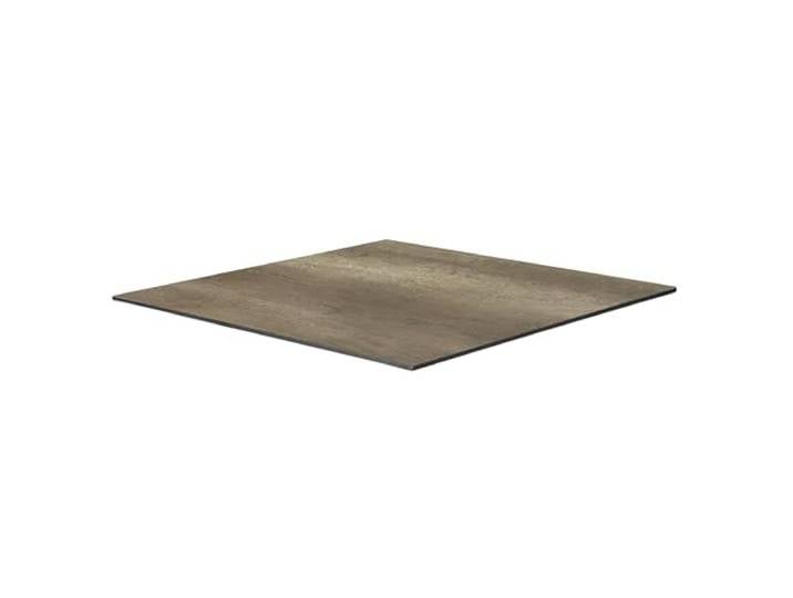 Oviala Plateau de Table stratifié 70x70 cm chêne fumé