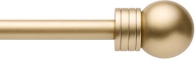TOWN & COUNTRY BASICS Modern Sphere Single Indoor Curtain Rod & Finial Set