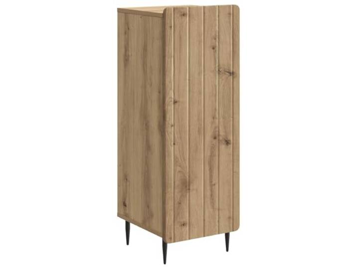 TEKGHUT Sideboard Artisan-Eiche 34,5 x 33 x 92 cm Holzwerkstoff Minimalistisches Design, verstellbare Regale, Stahlbeine, 90°-Pendeltür, pflegeleichte Oberfläche