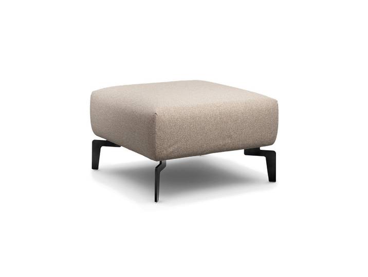 Sensoo Hocker Cosy, Sand, Metall, 70x70x46 cm, Stoffauswahl, Wohnzimmer, Hocker, Sitzhocker