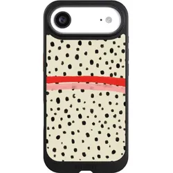 Nivocase Hülle für Apple iPhone Air Handyhülle NIVOcore Case Schwarz Kunst Punkte Streifen (Apple iPhone Air), Smartphone Hülle, Schwarz