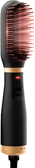 Cepillo secador - Rowenta Powerstraight Air UB5920, 500 W, 2 en 1, 3 temperaturas, Secado y alisado, Compacto, Cabello húmedo, mojado seco, Negro