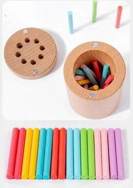 Uplift Picks Montessori Wooden Toys Color Sorting Fine Motor Skills Puzzle Set color