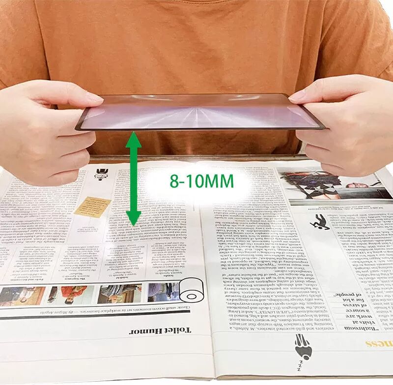 INF Feuille loupe A5 - Aide à la lecture transparente et portable