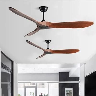 Uplift Essentials Industrial Retro Variable Frequency Ceiling Fan black Walnut 52in